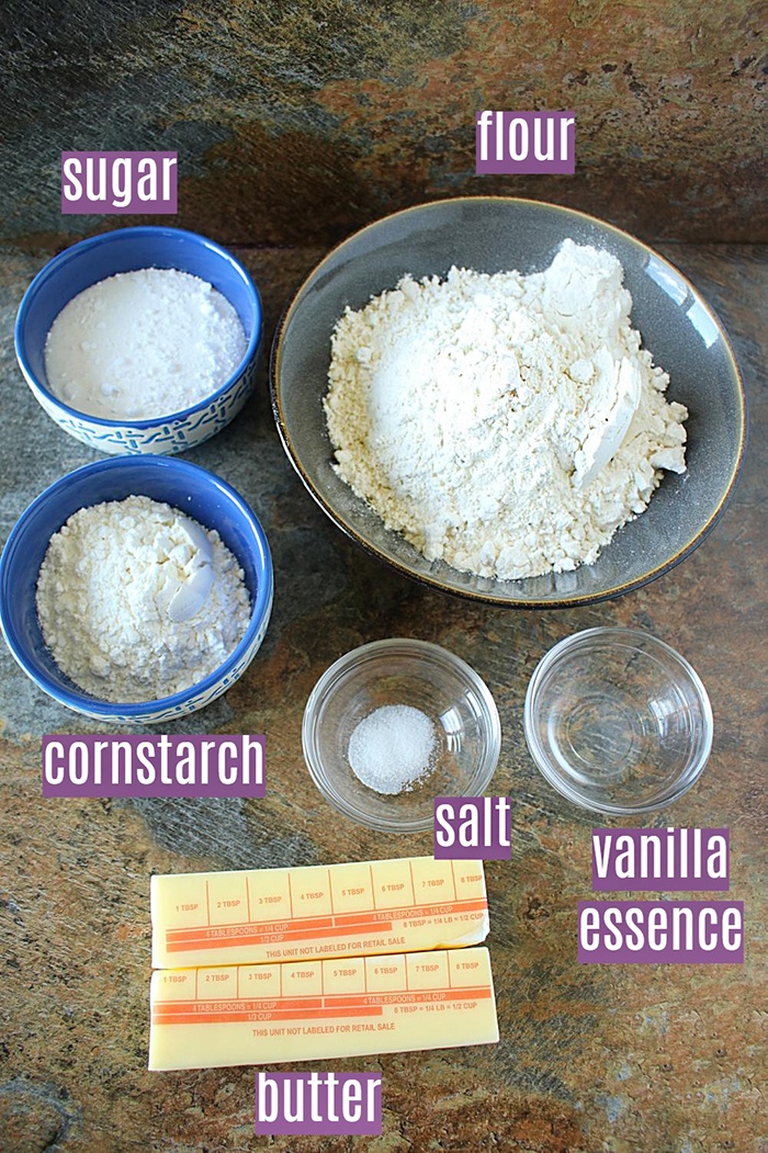Ingredients for Thumbprint cookies